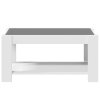 Konferenční stolek s LED bílý 93 x 53 x 45 cm kompozitní dřevo 847553