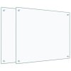 Kuchyňské panely 2 ks průhledné 70 x 60 cm tvrzené sklo 3315791