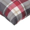 Podušky na palety 3 ks červené kárované textil 360869