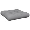 Poduška na palety šedá 60 x 60 x 12 cm textil 360448