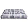 Poduška na palety šedá károvaná 70 x 70 x 12 cm textil 360483