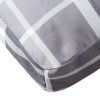 Poduška na palety šedá károvaná 70 x 70 x 12 cm textil 360483