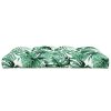 Poduška na palety zelená 120 x 80 x 12 cm textil 360525