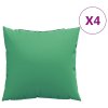 Polštáře na pohovku 4 ks zelené 60 x 60 cm textil 360408