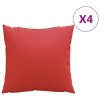 Polštáře na pohovku 4 ks červené 50 x 50 cm textil 360387