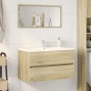 Koupelnová skříňka se zrcadlem dub sonoma 80 x 38,5 x 45 cm 849646