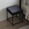 Noční stolek s Infinity LED černý 40 x 40 x 51 cm 3284091
