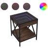 Noční stolek s Infinity LED hnědý dub 40 x 40 x 49 cm 3284100
