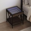 Noční stolek s Infinity LED hnědý dub 40 x 40 x 49 cm 3284100
