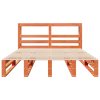 Postel bez matrace voskově hnědá 140 x 190 cm masivní borovice 3306524