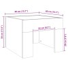 Noční stolek s Infinity LED bílý 40 x 40 x 30 cm 3284070