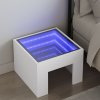 Noční stolek s Infinity LED bílý 40 x 40 x 30 cm 3284070