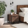 Noční stolek hnědý dub 40 x 41 x 40 cm kompozitní dřevo 848512