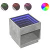 Noční stolek s Infinity LED betonově šedý 50 x 50 x 50 cm 3284087