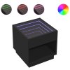 Noční stolek s Infinity LED černý 50 x 50 x 50 cm 3284085