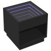 Noční stolek s Infinity LED černý 50 x 50 x 50 cm 3284085