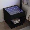 Noční stolek s Infinity LED černý 50 x 50 x 50 cm 3284085