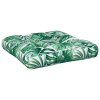 Poduška na palety vzor listů 58 x 58 x 10 cm textil 360912