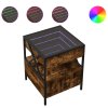Konferenční stolek s Infinity LED kouřový dub 40 x 40 x 51 cm 847719
