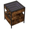 Konferenční stolek s Infinity LED kouřový dub 40 x 40 x 51 cm 847719