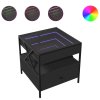 Konferenční stolek s Infinity LED černý 50 x 50 x 51 cm 847712