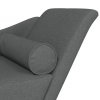 Lenoška s poduškami tmavě šedá textil 4007597