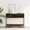 Konzolový stolek kouřový dub 100x35x74,5 cm kompozitní dřevo 848531