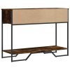 Konzolový stolek kouřový dub 100x35x74,5 cm kompozitní dřevo 848531
