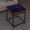 Noční stolek s Infinity LED hnědý dub 40 x 40 x 51 cm 847676