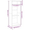 Šatní skříň kouřový dub 80 x 50 x 200 cm kompozitní dřevo 3307796