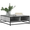 Konferenční stolek šedý sonoma 85 x 80 x 30 cm kompozit a kov 848772