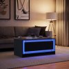 Konferenční stolek s LED světly černý kompozitní dřevo 851985