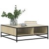 Konferenční stolek dub sonoma 80 x 80 x 30 cm kompozit a kov 848770