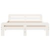 Postel bez matrace bílá 150 x 200 cm masivní borovice 855470