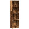 Knihovna old wood 40 x 24 x 176 cm kompozitní dřevo 857799
