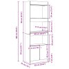 Skříň highboard bílá 63 x 33 x 180 cm kompozitní dřevo 3309600
