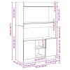 Skříň highboard old wood 92 x 33 x 140 cm kompozitní dřevo 3309616