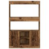 Skříň highboard old wood 92 x 33 x 140 cm kompozitní dřevo 3309616