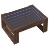 Konferenční stolek s Infinity LED hnědý dub 70 x 53 x 30 cm 847636
