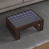 Konferenční stolek s Infinity LED hnědý dub 70 x 53 x 30 cm 847636