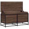 Úložný box s víkem hnědý dub 100x40x51,5 cm kompozitní dřevo 848808