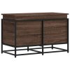 Úložný box s víkem hnědý dub 80 x 40 x 51,5 cm kompozitní dřevo 848803