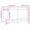 Úložný box s víkem hnědý dub 80 x 40 x 51,5 cm kompozitní dřevo 848803