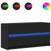 TV skříňka s LED černá 100 x 34 x 50 cm kompozitní dřevo 852216