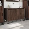 Koupelnová skříňka pod umyvadlo hnědý dub 91x35x60 cm kompozit 848663