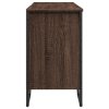 Koupelnová skříňka pod umyvadlo hnědý dub 91x35x60 cm kompozit 848663