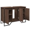 Koupelnová skříňka pod umyvadlo hnědý dub 91x35x60 cm kompozit 848663