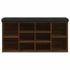 Lavice s botníkem hnědý dub 102 x 32 x 50 cm kompozitní dřevo 835116