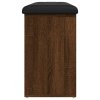 Lavice s botníkem hnědý dub 102 x 32 x 50 cm kompozitní dřevo 835116