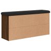 Lavice s botníkem hnědý dub 102 x 32 x 50 cm kompozitní dřevo 835116